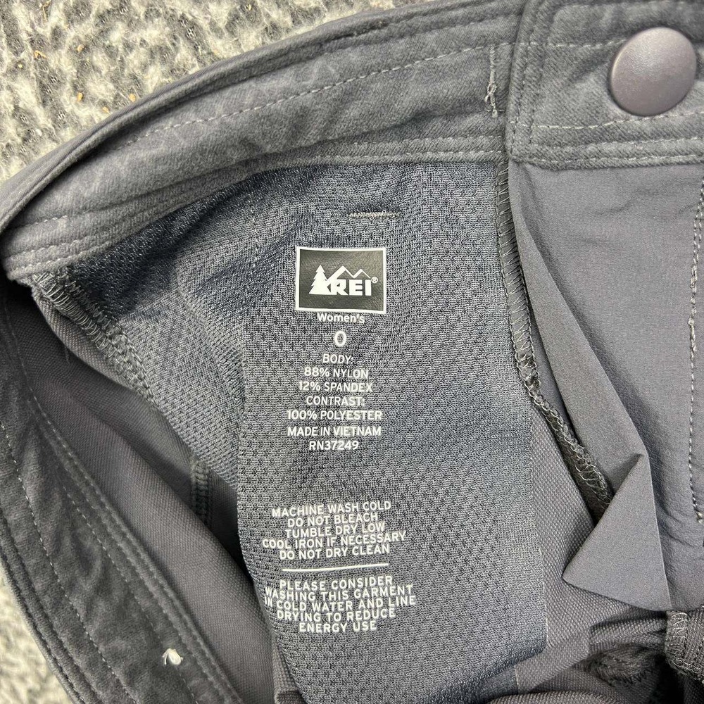 REI Pants Women 0 Grey Hiking Outdoor Cargo Stretch Zip Pocket 30x29 - Picture 8 of 9